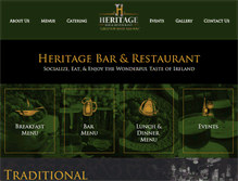 Tablet Screenshot of heritagebarandrestaurant.com